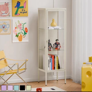 【C&B】鋼鐵瑞訊公仔模型潮玩立牌玻璃展示櫃(高度104cm 收納櫃 展示架 公仔櫃)