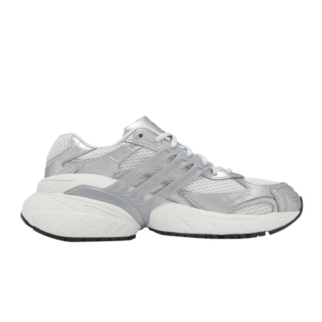【adidas 愛迪達】休閒鞋 Adistar XLG 男鞋 女鞋 白 銀 老爹鞋 復古 愛迪達(KJ1386)