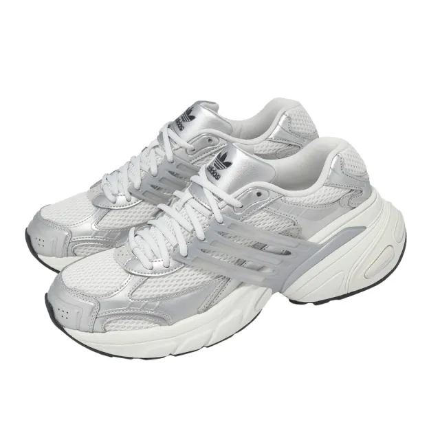 【adidas 愛迪達】休閒鞋 Adistar XLG 男鞋 女鞋 白 銀 老爹鞋 復古 愛迪達(KJ1386)