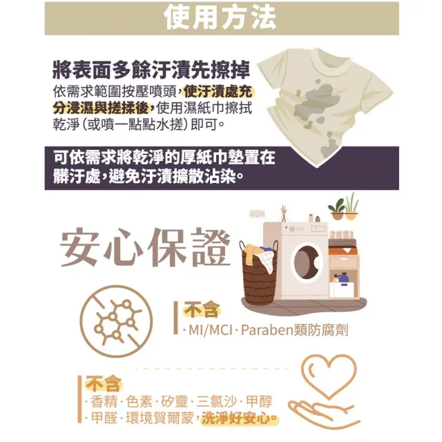 【古寶無患子】3入組 衣衣救衣物去漬噴霧50g(水性油性汙漬/隨身去漬/應急)