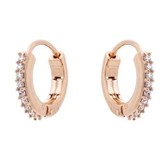 【SWAROVSKI 施華洛世奇】Matrix 玫瑰金水晶耳環 5690669 (限 量 促 銷)