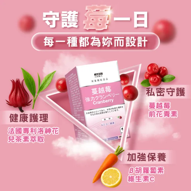 【日本味王】強效蔓越莓錠 6瓶(共180粒/私密呵護)