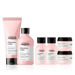 【L’OREAL 巴黎萊雅PRO】絲漾博飽和護色洗潤組(洗髮精+護髮乳/染後持色/護色/光澤)