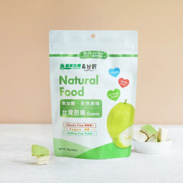 【義美生機】真甘純果乾系列6件組-無加糖(香蕉100g/蘋果30g)