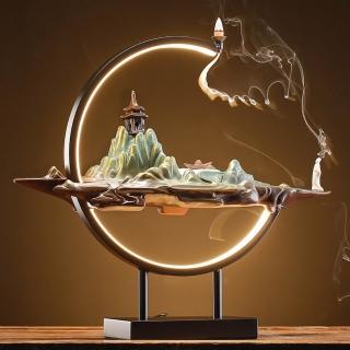 千裡江山燈圈擺件 45×11×41cm 禪意山水 LED 燈飾