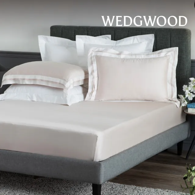 【WEDGWOOD】100%天絲簡約素色 床包枕套三件組(雙人任選｜80支350織)