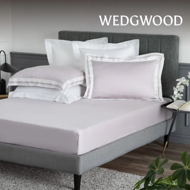 【WEDGWOOD】100%天絲簡約素色 床包枕套三件組(雙人任選｜80支350織)