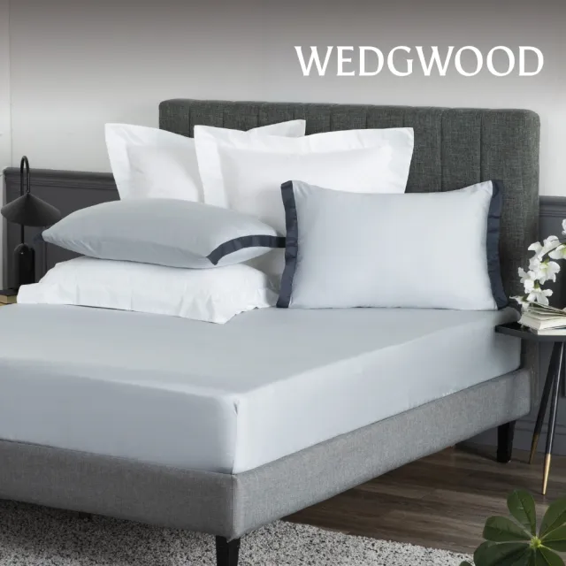 【WEDGWOOD】100%天絲簡約素色 床包枕套三件組(特大任選｜80支350織)