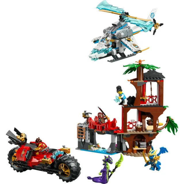【LEGO 樂高】旋風忍者系列 71857 忍者載具樹屋大戰(玩具摩托車 忍者遊戲 積木 玩具)