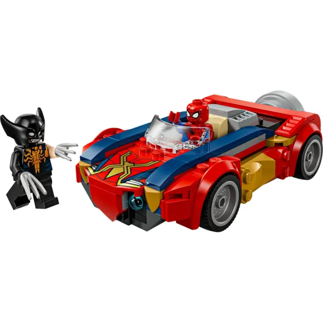 【LEGO 樂高】漫威超級英雄系列 76336 蜘蛛人汽車大戰猛毒化金鋼狼(玩具車 Marvel 積木 玩具)