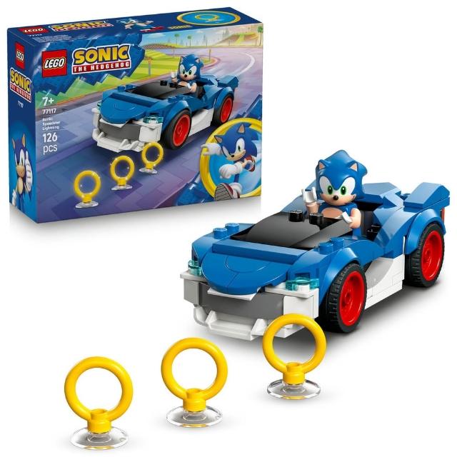 【LEGO 樂高】音速小子系列 77117 索尼克：Speedster Lightning(玩具車 電玩遊戲 積木 兒童玩具)