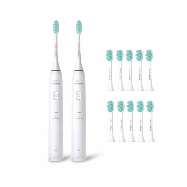  飛利浦 PHILIPS HX2421 電動牙刷，採用聲波技術提供溫和清潔與敏感模式，適合日常口腔護理。包含2100系列握把、1個溫和清潔刷頭及USB充電器，鋰離子電池支援110-220V電壓，尺寸24x18x7cm，中國製造，2年保固。高效潔牙，保護牙齦健康，是個人衛生用品的理想選擇。 