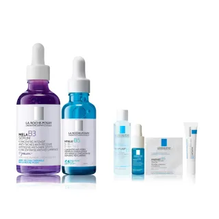 【理膚寶水】美白水光超值版雙入組★MELA B3 淡斑淨亮精華 50ml+極效B5彈潤超修復精華 30ml_A(麥拉色鏈)