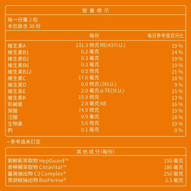 【大研生醫】薑黃朝鮮薊膠囊2入組(共120粒.添加香檸檬萃取物.綜合維生素)