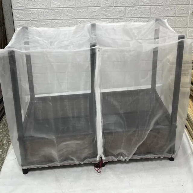 【田園樂】育材正雙箱防蟲網含接桿18支(90*45育材種植箱專用/有拉鍊)