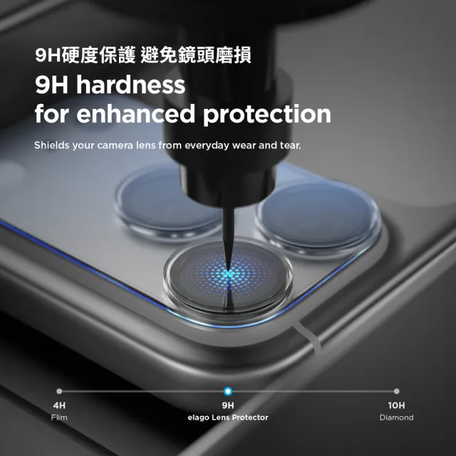 【Elago】iPhone 17/Air/Pro/Pro Max 全覆蓋抗反射9H玻璃鏡頭保護貼(全覆式 整片式 一片式)