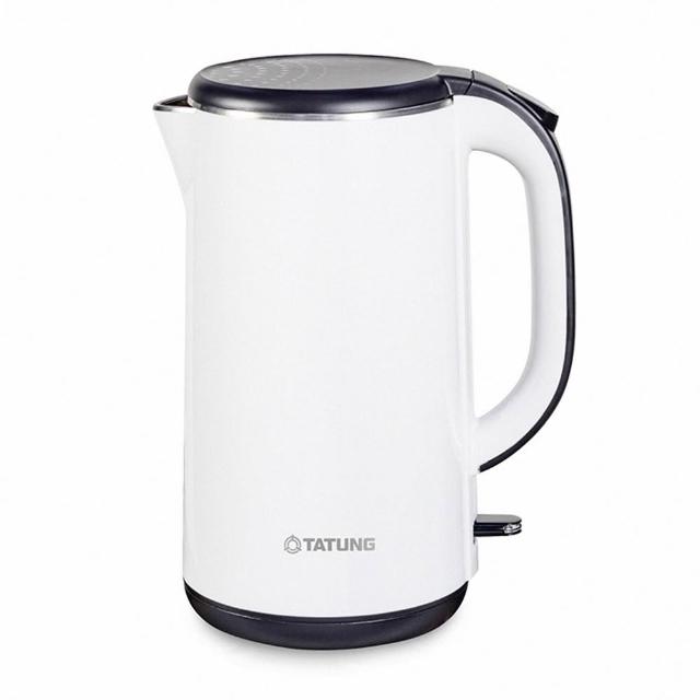 【TATUNG 大同】1.7公升雙層防燙電茶壺-白色(TEK-1713WH)