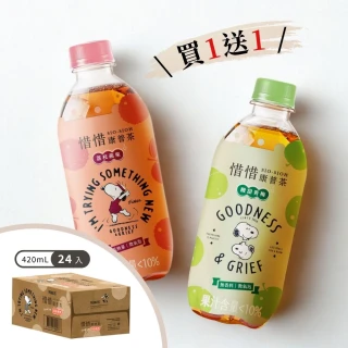 即期品【惜惜】康普茶氣泡飲420mlx24入/箱(荔枝蘋果/酸甜青梅/檸檬薄荷)