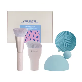 【LSY 林三益】粉底雙刷組-紫．不一樣藝術系列(粉底刷+清潔碗)