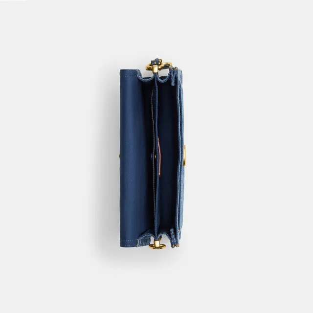 【COACH】蔻馳官方直營 COACH CLOT TABBY 26 單肩手袋 單肩包 肩背包-B4/深藍色色 混合色(CDW25)