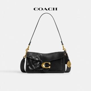 【COACH】蔻馳官方直營 COACH CLOT TABBY 26號單肩手袋 單肩包 肩背包-B4/混合黑色(CDW26)
