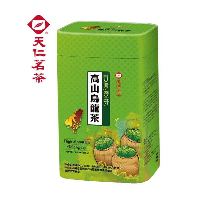 【天仁茗茶】台灣靈芽茶300g(高山烏龍茶/凍頂烏龍茶/老茶王)