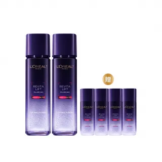 【LOREAL Paris 巴黎萊雅】玻尿酸瞬效保濕修護晶露2入組(啵啵精華水/液態紫熨斗/保濕)