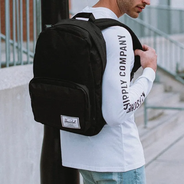 【Herschel】雙11 Pop Quiz 大型 Aspect 深藍 帆布底 防潑水 筆電夾層 大學 書包 學生 男生 女 
