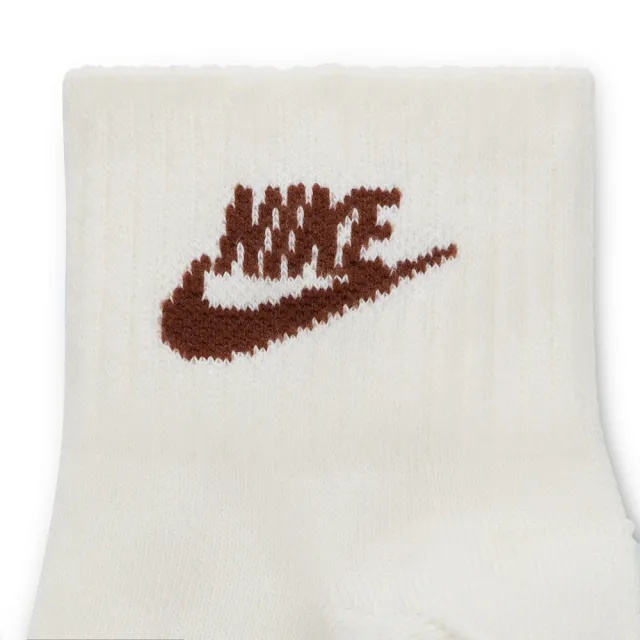 【NIKE 耐吉】襪子 過踝襪 短襪 運動襪 3雙組 U NK NSW EVERYDAY ESSENTIAL AN 白綠咖 DX5074-904