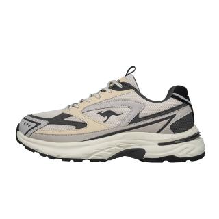 【KangaROOS】慢跑鞋 男鞋 運動鞋 復古鞋 DYNAFIT 2K1 米/灰/銀 KM51741
