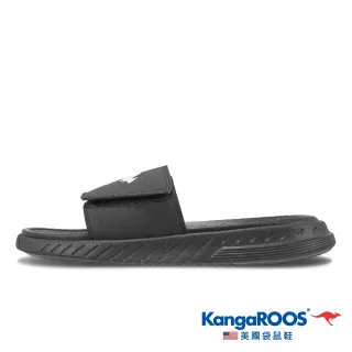 【KangaROOS】拖鞋 男鞋 魔鬼氈 HYPER SLIDE 黑 KM21310