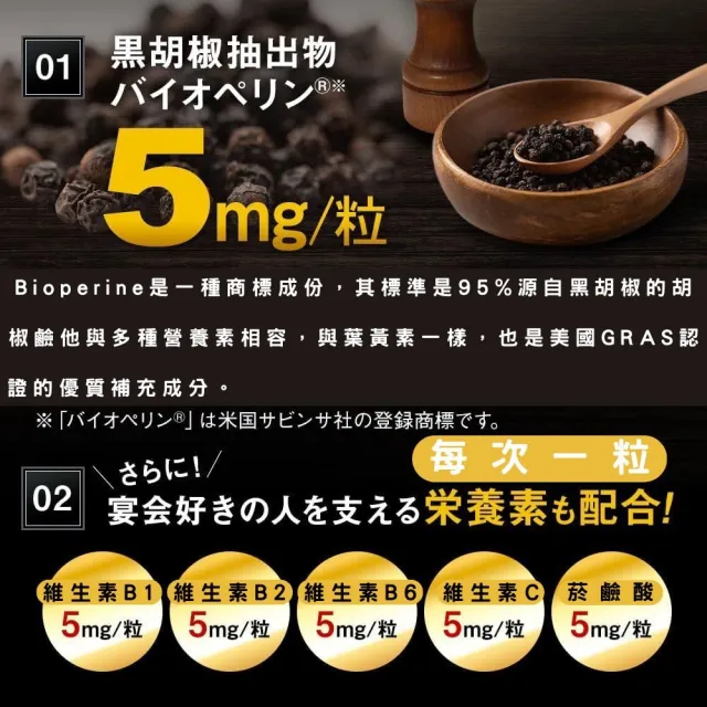 日本PILLBOX 乾杯!薑黃GOLD金色強化版  四入組(5粒/組)