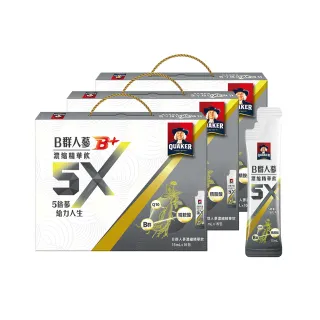 【QUAKER 桂格】5X B群人蔘濃縮精華飲15mlx16入x3盒(共48入)