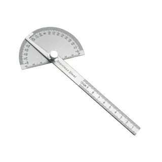 【智殿】不鏽鋼角度尺 量角器 木工角度尺 分度規 半圓規(165-AG150 角度規 角度板 斜角切割尺)