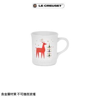 【Le Creuset】瓷器歡樂耶誕馬克杯400ml(麋鹿)