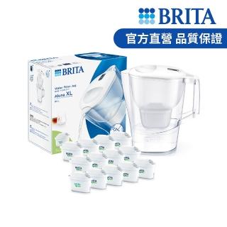 【BRITA】官方直營 Aluna XL愛奴娜濾水壺+MXPRO去水垢12入濾芯(共1壺13芯)