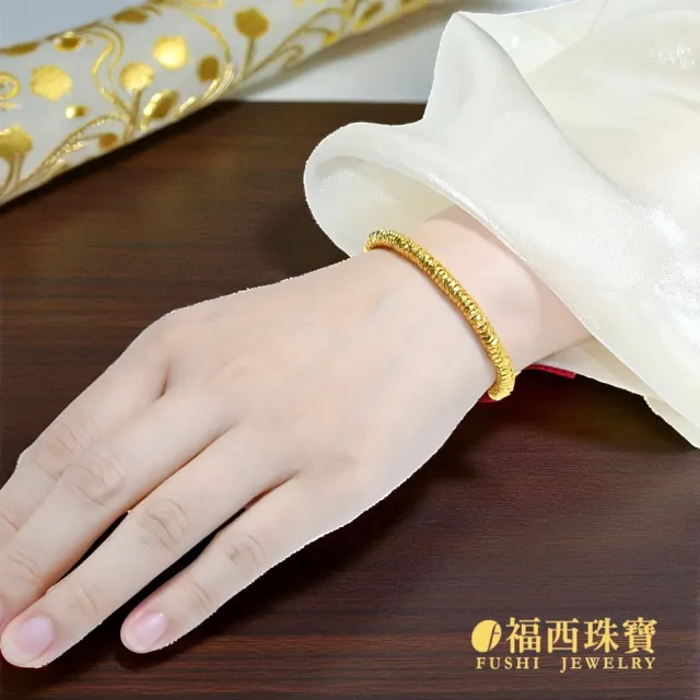 【福西珠寶】黃金手鍊 整圈盤纏黃金紅繩 編繩手鍊(金重：0.48錢正負0.03錢)