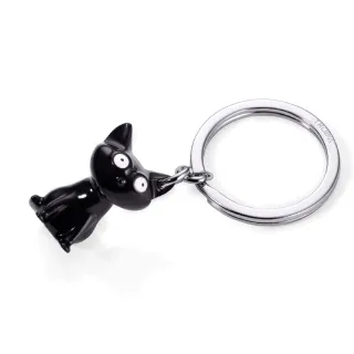 【Troika】交換禮物 充滿疑問的黑貓鑰匙圈(俏皮大眼造型)