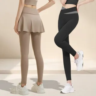 【ALLK 歐楷】任選2件價 暢銷韻律瑜珈褲 多款(尺寸L-XXL/中大尺碼/彈性/舒適)