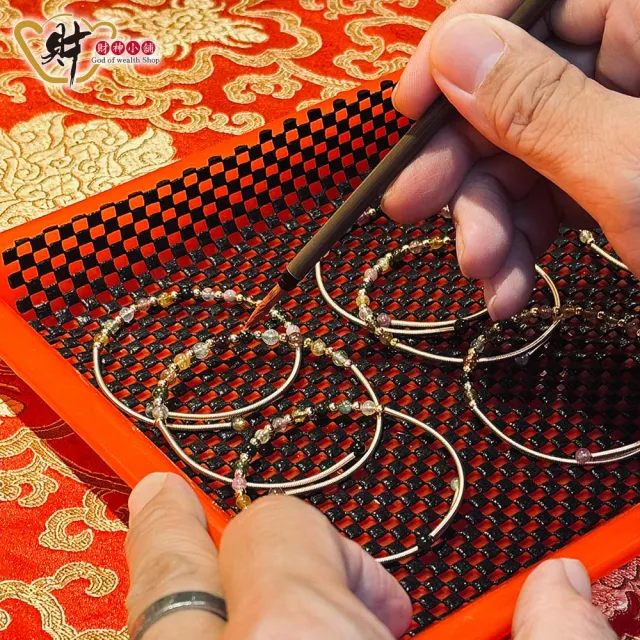 【財神小舖】碧璽 手環 彩色  多彩 五行 避邪(已開光  復刻經典  開運 手鍊 天然水晶)