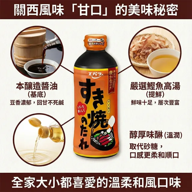 【Ebara】4罐入荏原關西味壽喜燒醬日式火鍋醬汁牛丼親子丼蓋飯燉肉炒飯萬用調味料(日本原裝現貨甘甜濃郁)