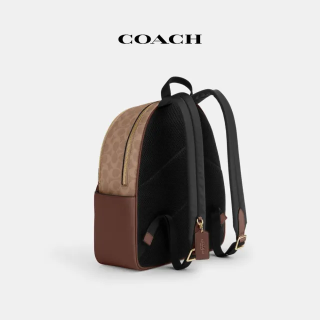 【COACH】蔻馳官方直營 COURT 經典SIGNATURE後背包 雙肩包-多色任選(CZ176/CZ771)