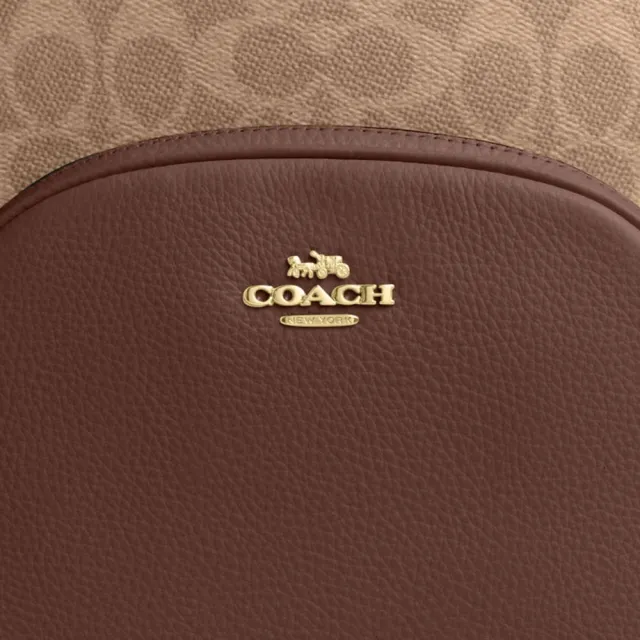 【COACH】蔻馳官方直營 COURT 經典Logo後背包 雙肩包-多色任選(CZ176/CZ771)