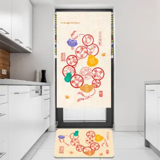 【命運好好玩】李玉珮-五帝鎮煞風水布簾+硅藻地墊