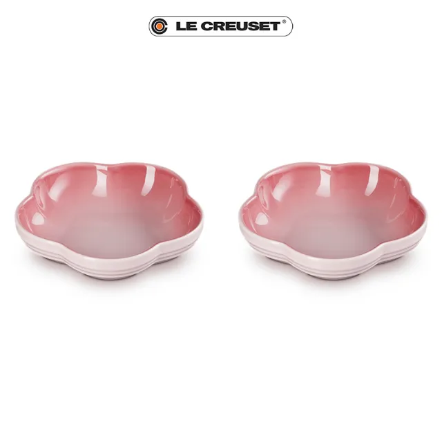 Le Creuset】瓷器花型盤20 cm 2入組(櫻花粉) - momo購物網- 好評推薦