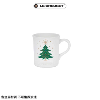 【Le Creuset】瓷器歡樂耶誕馬克杯400ml(耶誕樹)