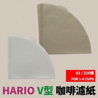 【HARIO】V60 V型咖啡濾紙 日本製錐形濾紙(02/220張)