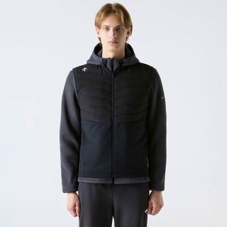 【DESCENTE】羽絨背心 男 保暖 ACTION RUN HYBRID VEST 黑 SQ323RDV91-BLK0
