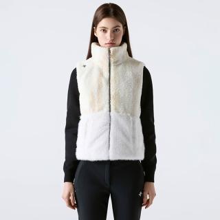 【DESCENTE】鋪棉背心 女 保暖 WOMENS SHEARLING VEST 米 SQ322SVE91-CRM0