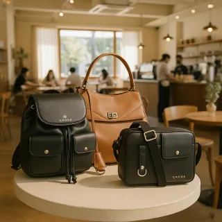 【CROSS】新年尾牙特價 限量1折 頂級小牛皮皮革肩背包後背包公事包 全新專櫃展示品(買一送一好禮)